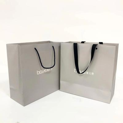 China Recycled Materials Hot Sale Art Paper Bag Custom Your Own Logo Print Shoes Clothing Paper Bag With Different Handles for sale