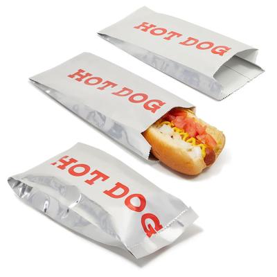 China Biodegradable Aluminum Foil Doner Kebab Bag Packaging For French Fried Roast Chicken Bag Fast Food Bags for sale