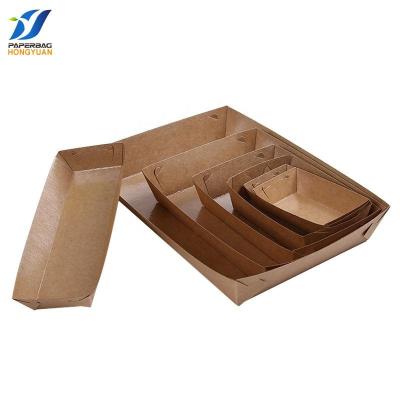 China Food Grade Recyclable Custom Printed Disposable Paper Hamburger Tray Ship Hot Dog Burger Wrap for sale