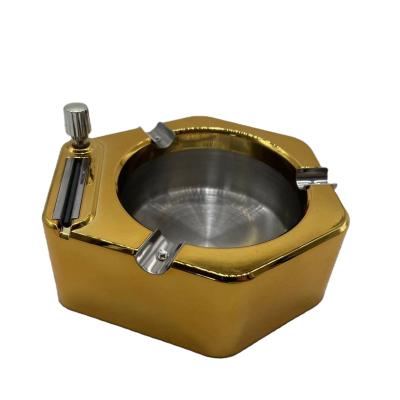 China Custom Made Eco-friendly Stainless Steel Metal Ashtray for sale