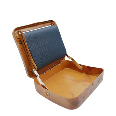 China Eco-friendly portable metal cigarette box hand-rolling cigarette box shaped automatic cigarette maker storage box for sale