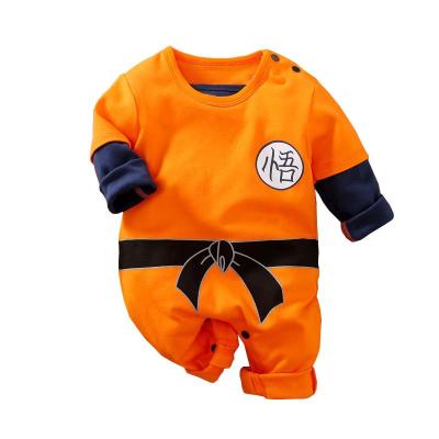 China Long Sleeves Catpapa Baby Boy Winter Clothes 0 Months Baby Boy Casual Overalls 3 Months Baby Boy Long Sleeves Two Piece Orange Overalls for sale