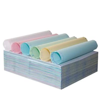 China Office Trade Paper 48-80g Image Cfb Cb Cb Virgin Blue Wood Pulp Carbonless Bill Paper Roll Ream And Copy Paper NCR Sheet Bundle for sale