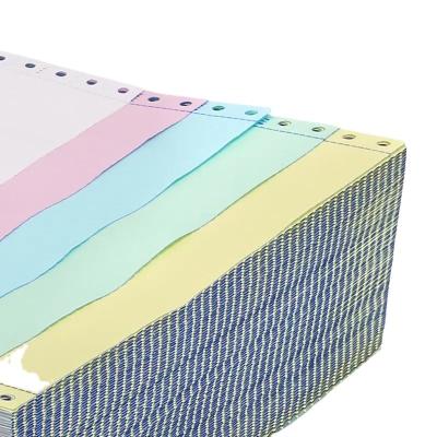 China Office Commercial Paper Specialized Carbonless Paper China Computer Made Printing Paper Continuous Shape Pink White Green Yellow for sale