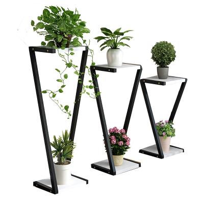 China Custom size welcome! Home Indoor Metal Plant Racks Iron Heavy Duty Flower Pot Holder Plant Pot Shelf Decoration Racks for sale