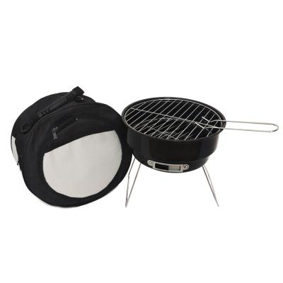 China Easily Cleaned Small Outdoor BBQ Grill Charcoal BBQ Grill With Shoulder Cooler Bag for sale