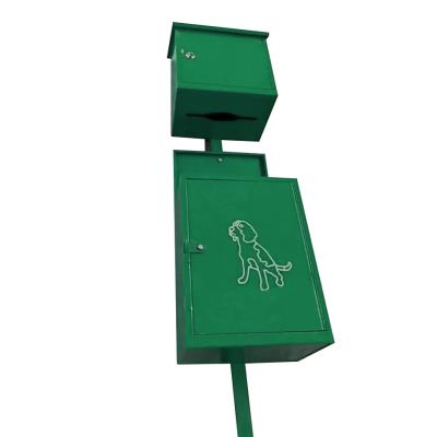 China Outdoor Pet Park Disposal Units Dog Waste Station With Bag Dispenser for sale