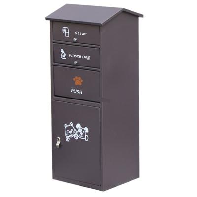 China Outdoor Commercial Pet Waste Disposal Station With Bag Dog Poop Trash Can for sale