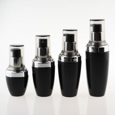 China Black Empty Cosmetics Bottle Set 30ml 50ml 60ml 80ml Luxury Cream Pump Bottle Skin Care Cream for sale