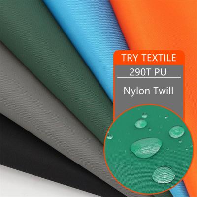 China Breathable nylon 290T twill oxford ripstop PU coated outer fabric for sale