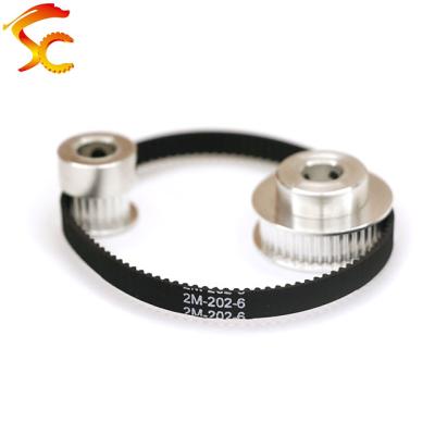 China 3D printers 202-GT2-6mm, width 6mm, 8&8 bored 2:1/1:2 3D printer accessories belt belt pulley GT2 40 teeth 20 tooth reduction bore for sale