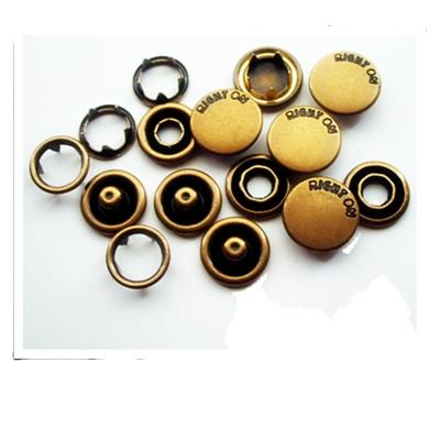 China Oeko-Tex Nickel Free 100 Customized Brass Fork Ring Snap Button For Clothes for sale