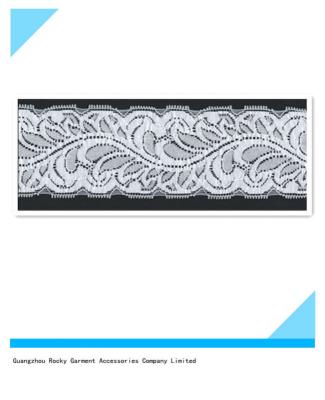 China Elastic Multi Color Jacquard Border Elastic Narrow Discount Trims Lace For Lingerie / Apparel for sale