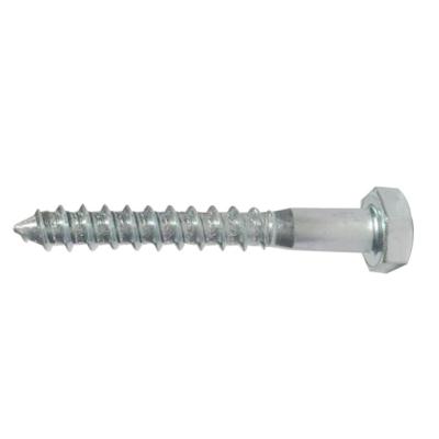 China Hexagon Flat Head Full Wire Wood Screw Galvanized And Polished for sale