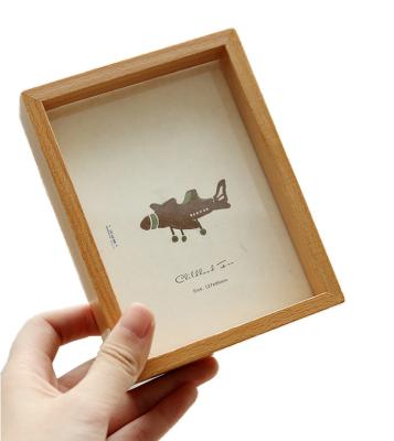 China Decoration baby keepsake log color, wooden photo frame, home decoration for sale