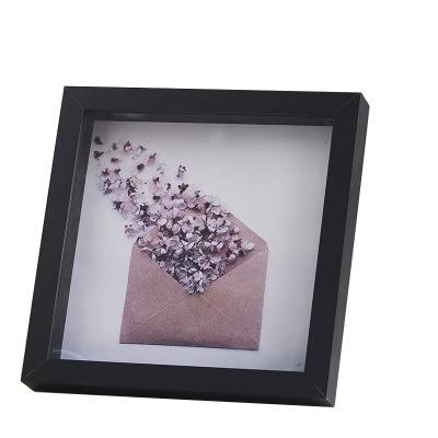 China Sale Art Frame Environmental Stereo Cavity Factory Materials Creative Wooden Shade Box Frame for sale