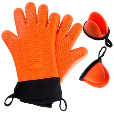 China USSE Amazon CLASSIC Hot Selling Heat Resistant Kitchen Cooking Silicone Gloves for sale