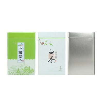 China Wholesale Food Factory Tea Storage Box Tinplate Cans Metal Packing Tea Tin Boxes Square Tin Mental Tea Tin Boxes for sale