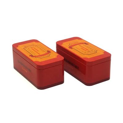 China Custom Food Factory Tea Tin Box Tinplate Cans Metal Packaging Tin Boxes Square Mental Tin Boxes for sale