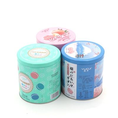 China Custom Custom Made Food Grade Round Biscuit Baby Food Tin Cans Factory Tea Tin Box Tin Cans for Biscuit Packaging for sale