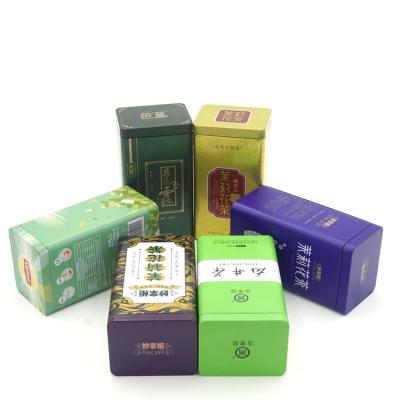 China Custom Square Tin Packing Tin Boxes Food Factory Tinplate Tin Cans Mental Tea Tin Box for sale