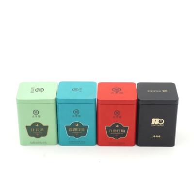 China Custom Food Factory Tea Tin Box Tinplate Cans Metal Packaging Tin Boxes Square Tin Mental Boxes For Stationary for sale