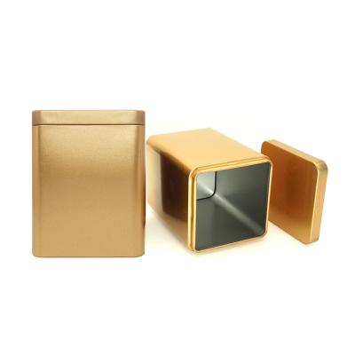 China Silver CSustom Square Tea Container Tin Gift Box Packaging Metal Tin Box For Coffee Biscuits Cookies Tin Box for sale