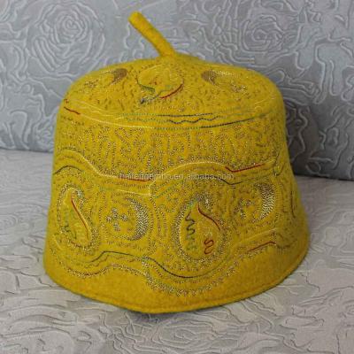 China Polyester / Wadding Felt Islamic Nigeria Prayer Hats for sale