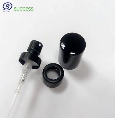 China Crimped Screw Type Black Aluminum Spray Scent Mouth Spray Pump for sale