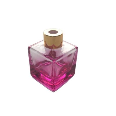 China Hot Sale 50ml Personal Care Glass Bottle Diffuser Home Empty Tubular Glass Diffuser Bottle Glass Square Bottle for sale