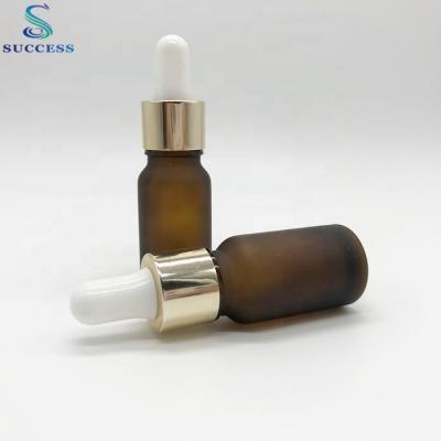 China Personal care 10ml amber glass dropper bottle for essential oil for sale