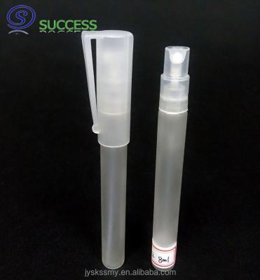 China Personal Care Beauty Empty 8ml Frosted Pen Shaped Tube Spray Bottle for sale