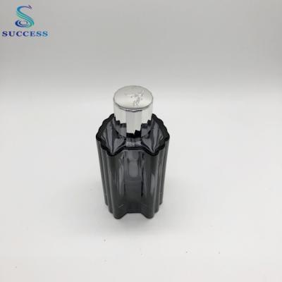 China Personal care set for 110ml black glass perfume bottle with aluminum pump for sale