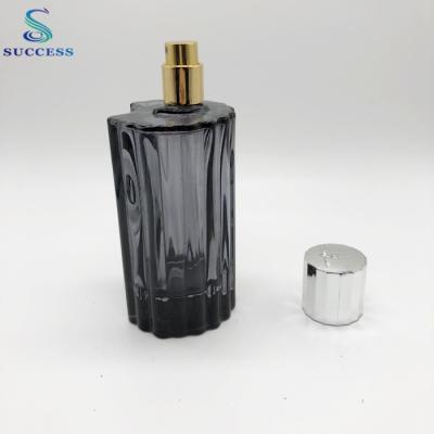 China Personal Care 110ml Glass Perfume Bottle Spray Black Glass Bottle for sale