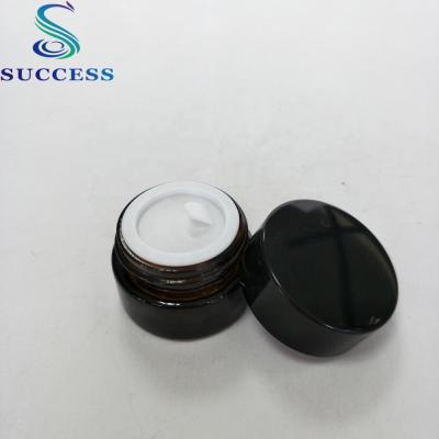 China Hot sale 20g amber glass jars skin care cream cheap glass jar with lid for cosmetic for sale