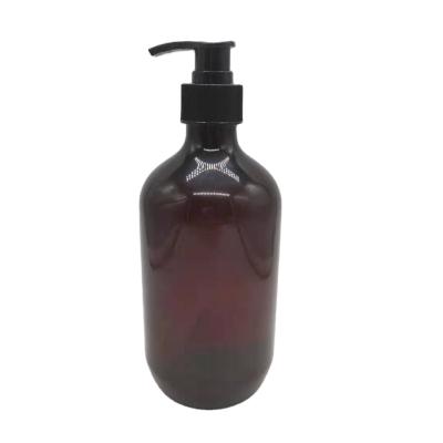 China Wholesale 500ml Pet Cosmetic Amber Empty Plastic Cosmetic Packaging Bottle for sale