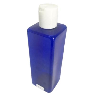 China Personal Care 250ml Blue Square Plastic Pet Cosmetic Packaging Bottle for sale