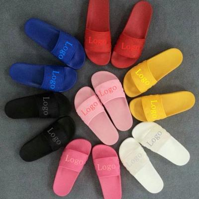 China Cushioning New Custom Flat G Logo Heel PU Arrival Brand Design Slipper Shoes Slipper Flip Flop Slide For Women for sale