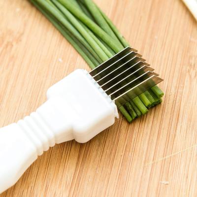 China Sustainable Kitchen Vegetable Cutters Stainless Steel Green Spring Onion Slicer Cutter Tools Device Kitchen Tool for sale