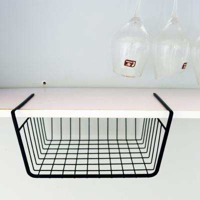 China Modern Creative Cabinet Basket Kitchen Hanging Rack Recessed Storage Hanging Rack for sale