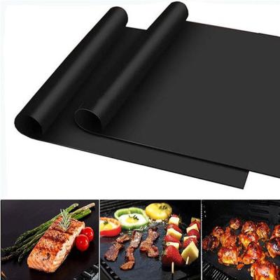 China Heat Resistance BBQ Grill Mat Non-Stick 40*33cm Mat Cooking Grilling Sheet Heat Resistance Easily Cleaned Kitchen Tools for sale