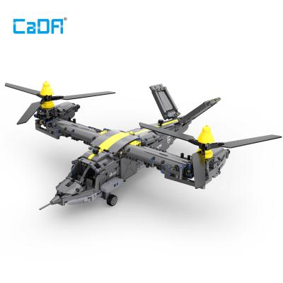 China Military Technic Helicopter Vehicle Building Block Cada Technic Bell V-280 Bravery Military Helicopter War Remote Control Model Aircraft Building Block Brick Toys C61076 For Boys for sale