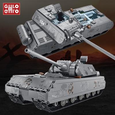 China 2127pcs Legoings Tank Bricks Series 2127pcs Panzer VIII Maus Tank Military German Army Tank Building Blocks Heavy Military Building Toys Gifts for sale