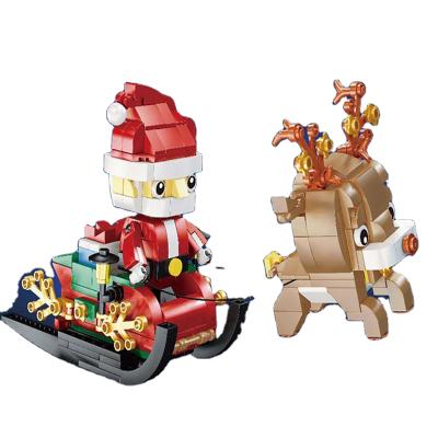 China Expert Christmas Creator Toys QIZHILE Merry Christmas Santa Claus Building Block Collection Brick City Expert Creator Series Christmas Toys For Boy Children for sale