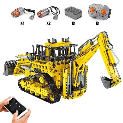 China Building City Vehicle Building Block Bricks Mold King RC Pneumatic Bulldozer Technic Building Block City Building Series Bricks MOC Toys For Kids Toys Christmas Gift for sale