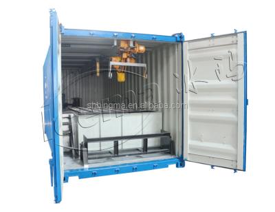 China Carbon Steel 15 Ton Container Block Ice Machine With Mobile Plant for sale