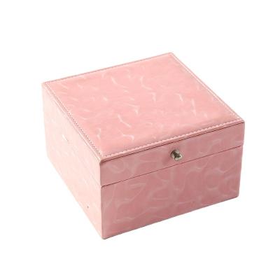 China Luxury Customize Girls Organizer Earring Leather Por Table Jewelry Box Jewelry Packaging Gift Boxes With Mirror Jewelry Box for sale