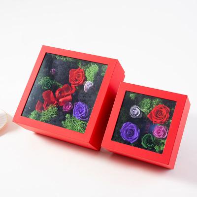 China High Quality Handmade Flower Decoration Cardboard Packaging Box Elegant Cardboard Flower Boxes Various Shapes Accept for sale