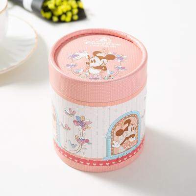 China Handmade Customized Round Shape Rose Coated Paper Cardboard Printing Packaging Cosmetic Rigid Gift Box With For Pen Kids Box for sale