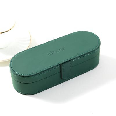 China Handmade PU Green Leather Display Box With LOGO Fashion Luxury Paperboard Embossing Custom Made Velvet Electronic Toothbrush Gift Box for sale